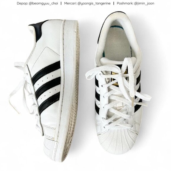 adidas Shoes - Adidas White and Black Superstars